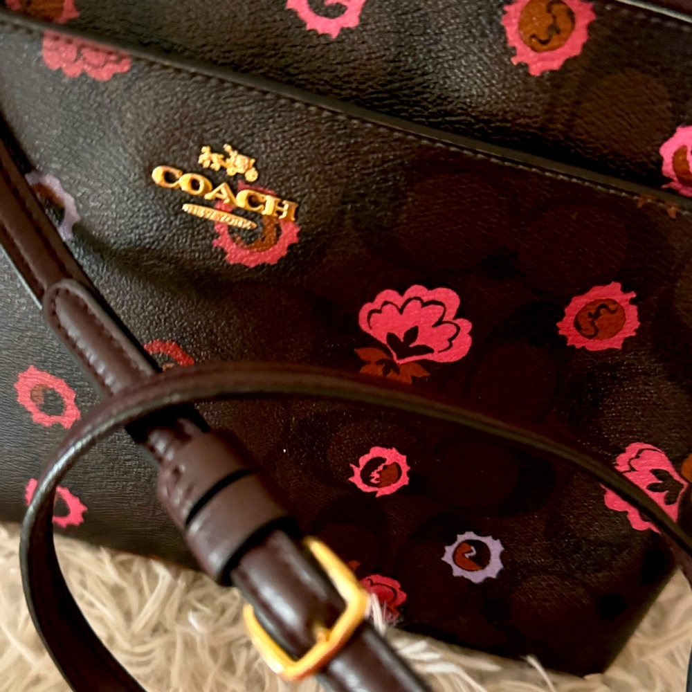Coach East West Primerose Floral Crossbody Bag - Picture 3 of 12